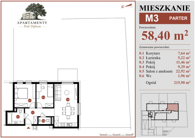 Mieszkanie Sprzedaż Płońsk ks. Macieja Sarbiewskiego 45 1