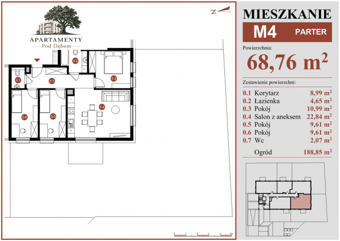 Mieszkanie Sprzedaż Płońsk ks. Macieja Sarbiewskiego 45 1