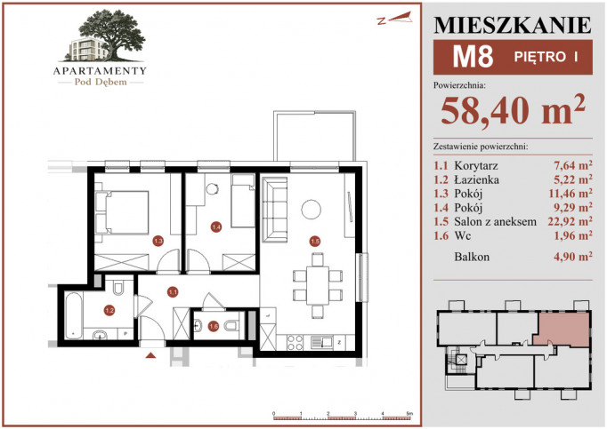 Mieszkanie Sprzedaż Płońsk ks. Macieja Sarbiewskiego 45 1