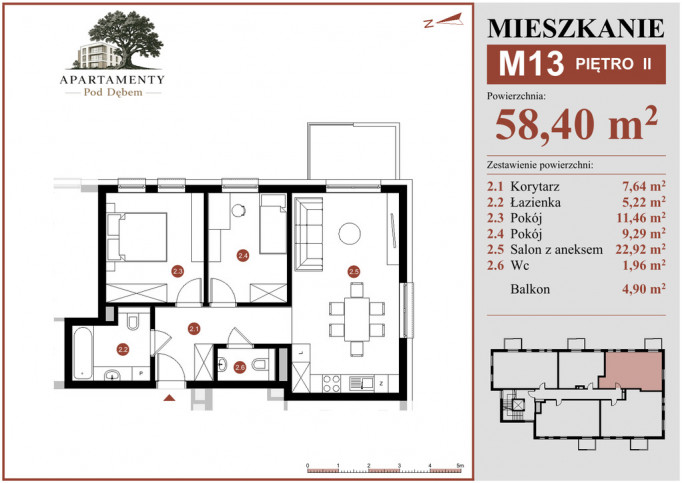 Mieszkanie Sprzedaż Płońsk ks. Macieja Sarbiewskiego 45 1